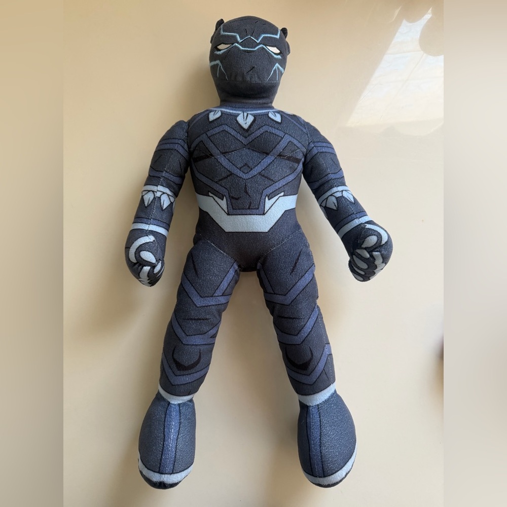 Large Marvel Black and Gray Panther Plush Toy